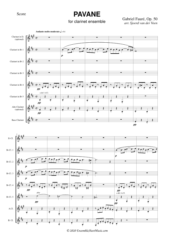 Pavane, op. 50 (arr. Sjoerd van der Veen)