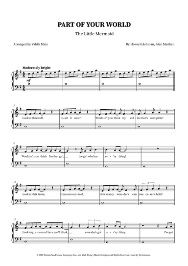 Part Of Your World (arr. Valdir Maia)