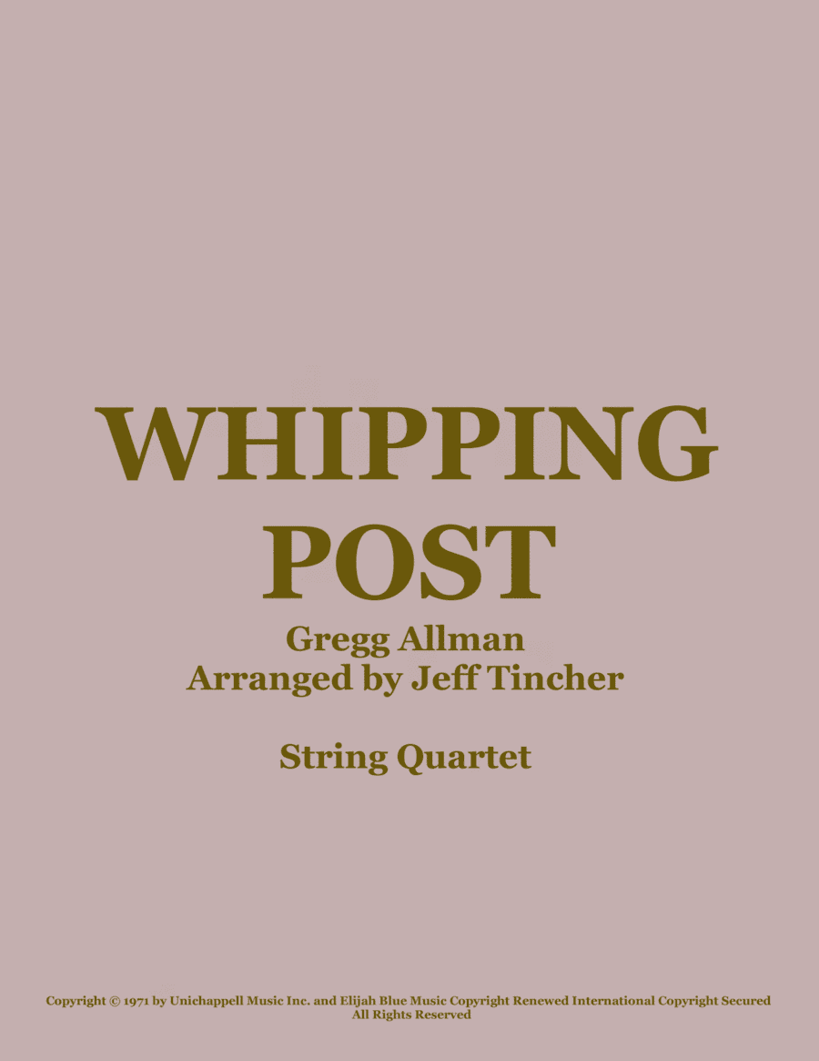 Whipping Post (arr. Jeff Tincher)