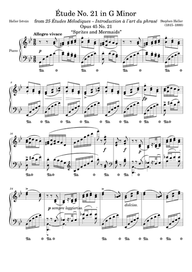 Etude Opus 45 No. 21 in G Minor (arr. Zachary Corbett)