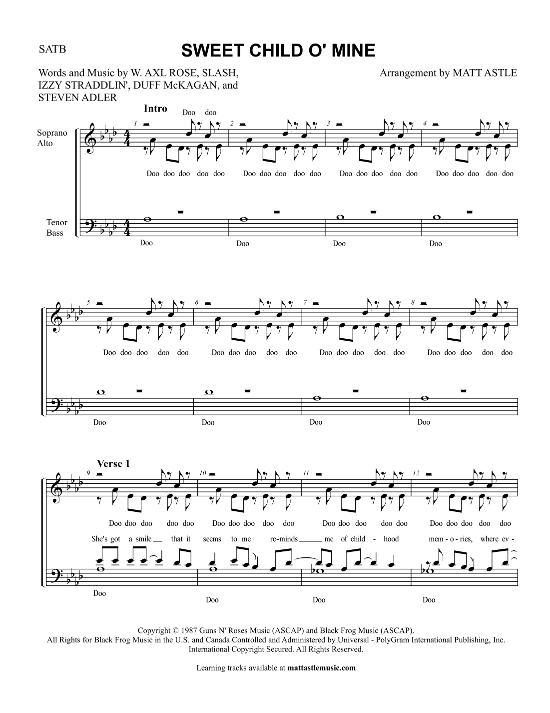 Sweet Child O' Mine (arr. Matt Astle)