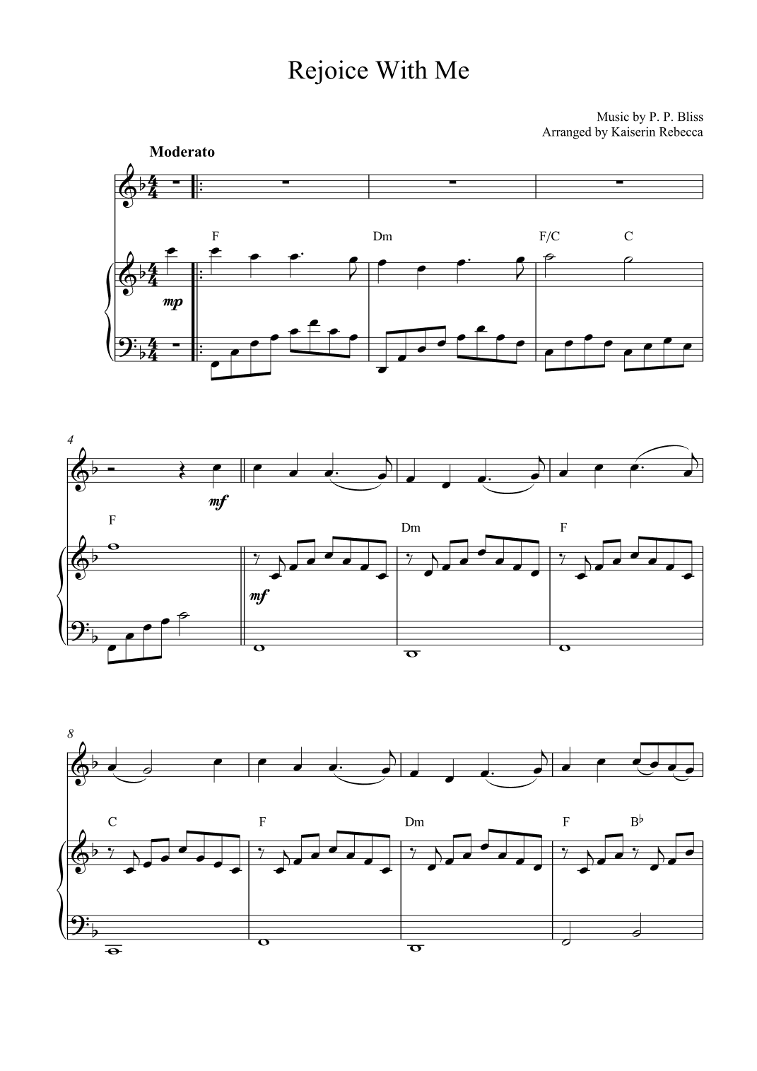 Rejoice With Me (arr. Kaiserin Rebecca)