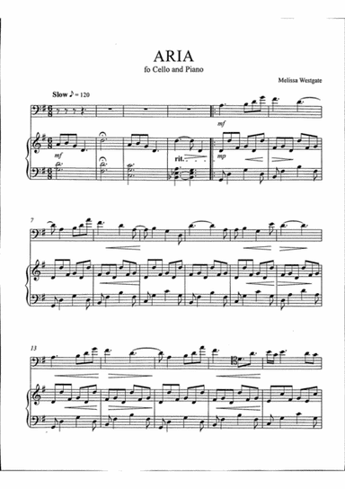 Aria for Cello and Piano