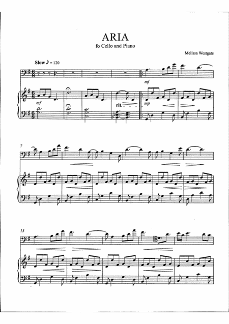 Aria for Cello and Piano