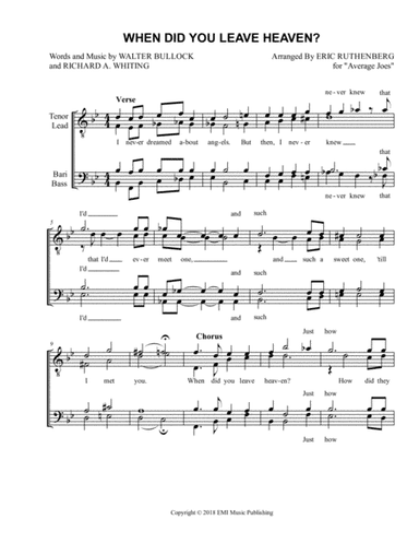 When Did You Leave Heaven (arr. Eric Ruthenberg)