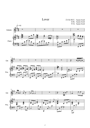 Lover (arr. Taylor Swift)