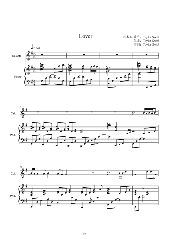 Lover (arr. Taylor Swift)
