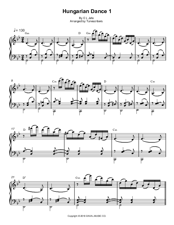 Hungarian Dance 1 (arr. Tunescribers)