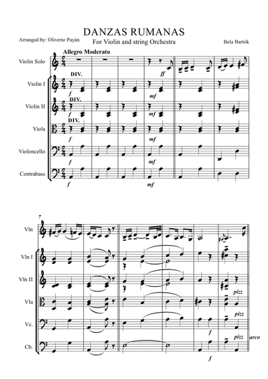 Rumanian Dances Allegro Moderato I.-Allegro Moderato (arr. Introito Music)