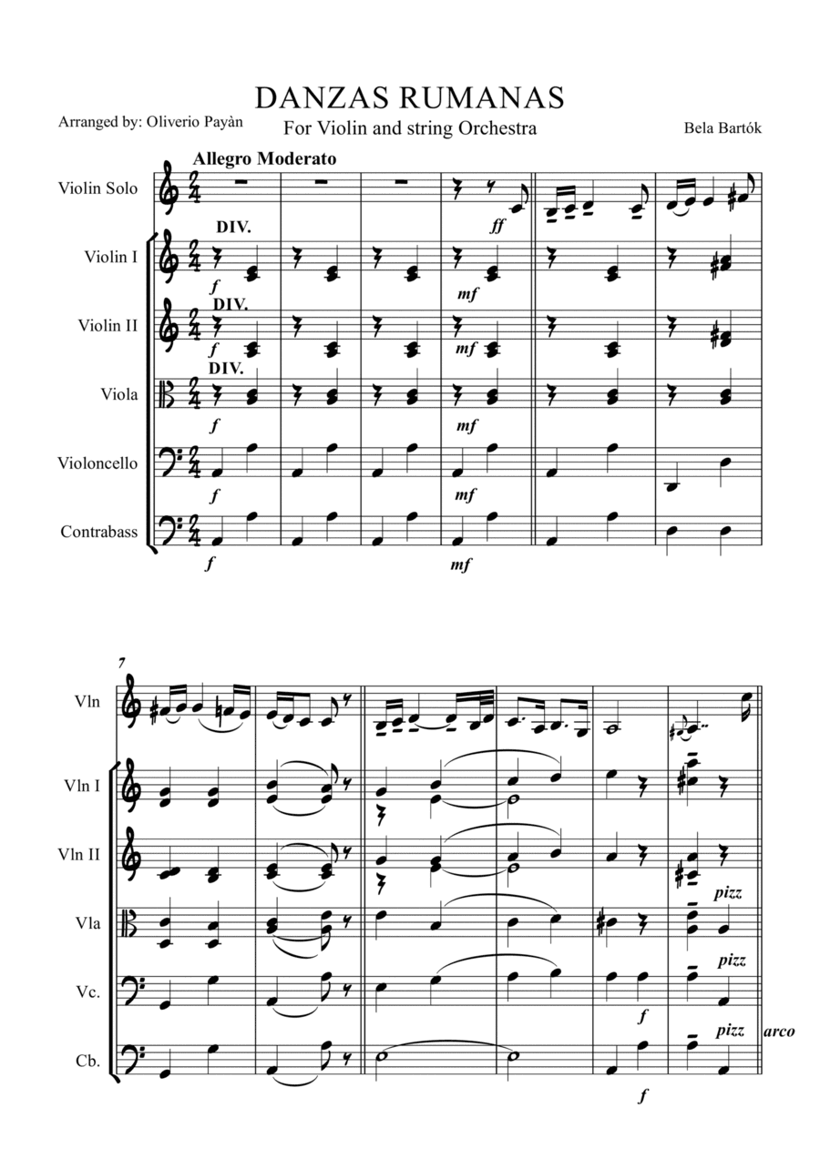 Rumanian Dances Allegro Moderato I.-Allegro Moderato (arr. Introito Music)