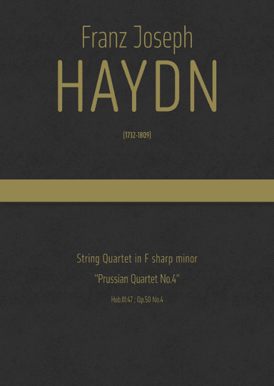 Haydn - String Quartet in F sharp minor, Hob.III:47 ; Op.50 No.4 · "Prussian Quartet No.4" (arr. J.G. Cucó Barber)
