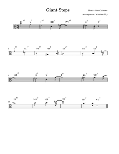 Giant Steps (arr. Matthew Sky)