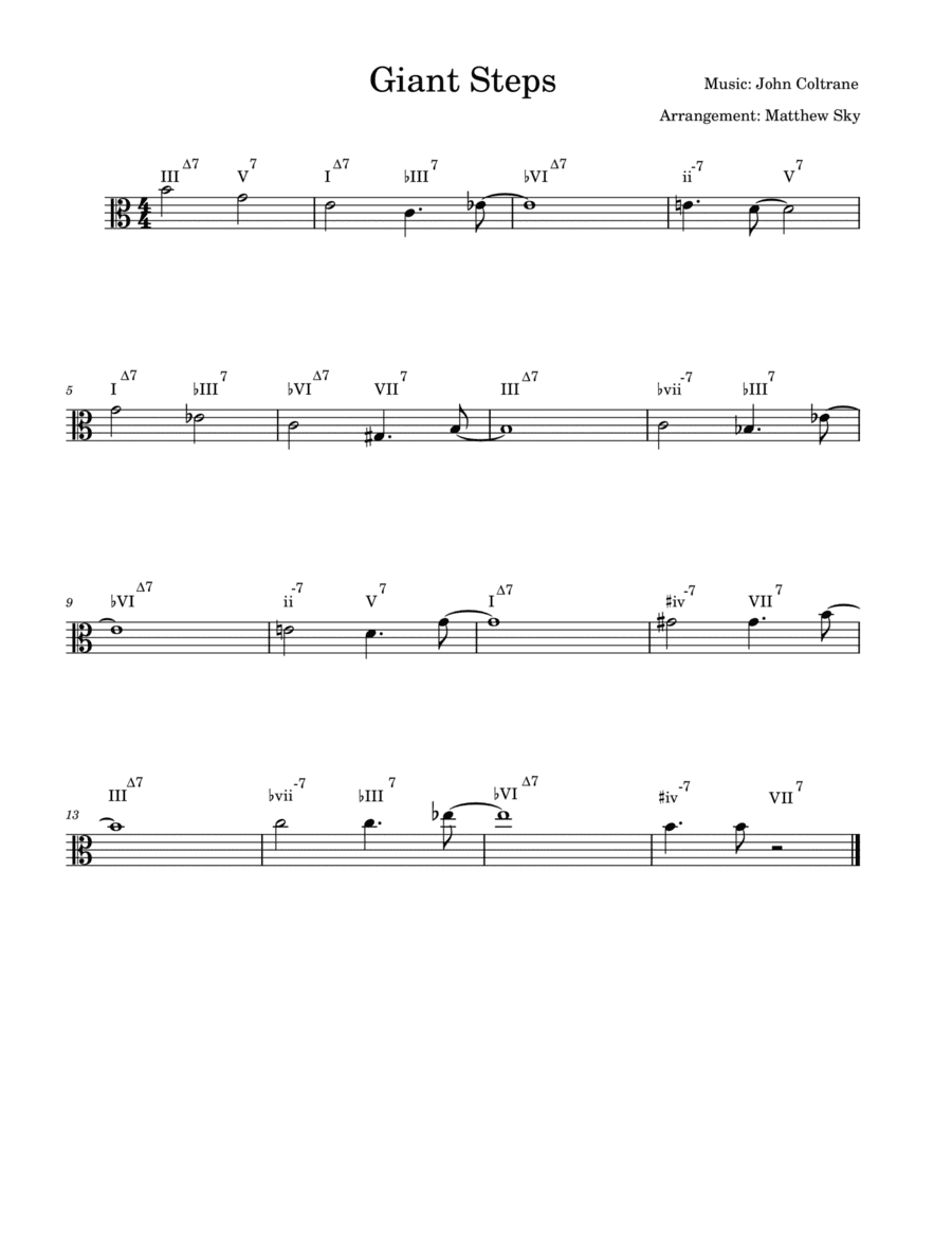 Giant Steps (arr. Matthew Sky)