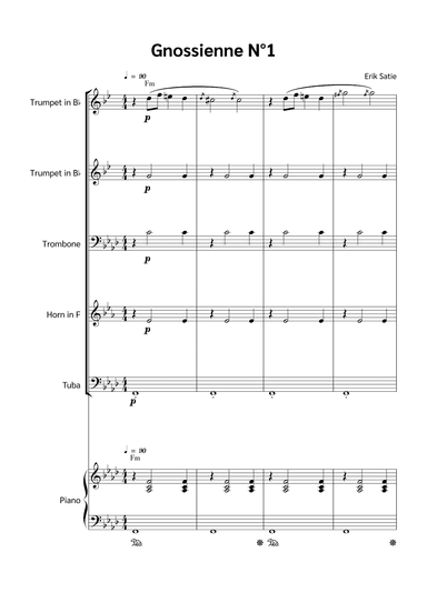 Gnossienne N°1 (arr. Jackson Spindler)