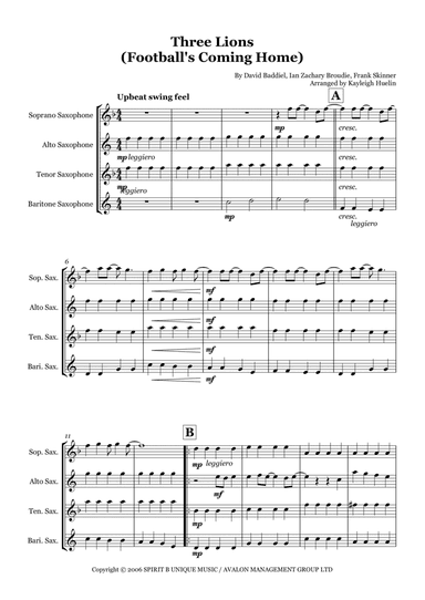 Three Lions (arr. Kayleigh Huelin)