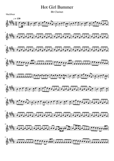 Hot Girl Bummer (arr. Sean M.)