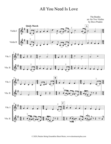 All You Need Is Love (arr. Dave Prudon)