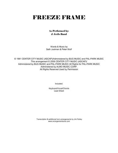 Freeze Frame (arr. Jim Farley www.arrangementsone.com)