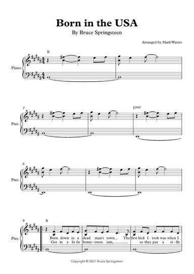 Born In The Usa (arr. Mark Waters)