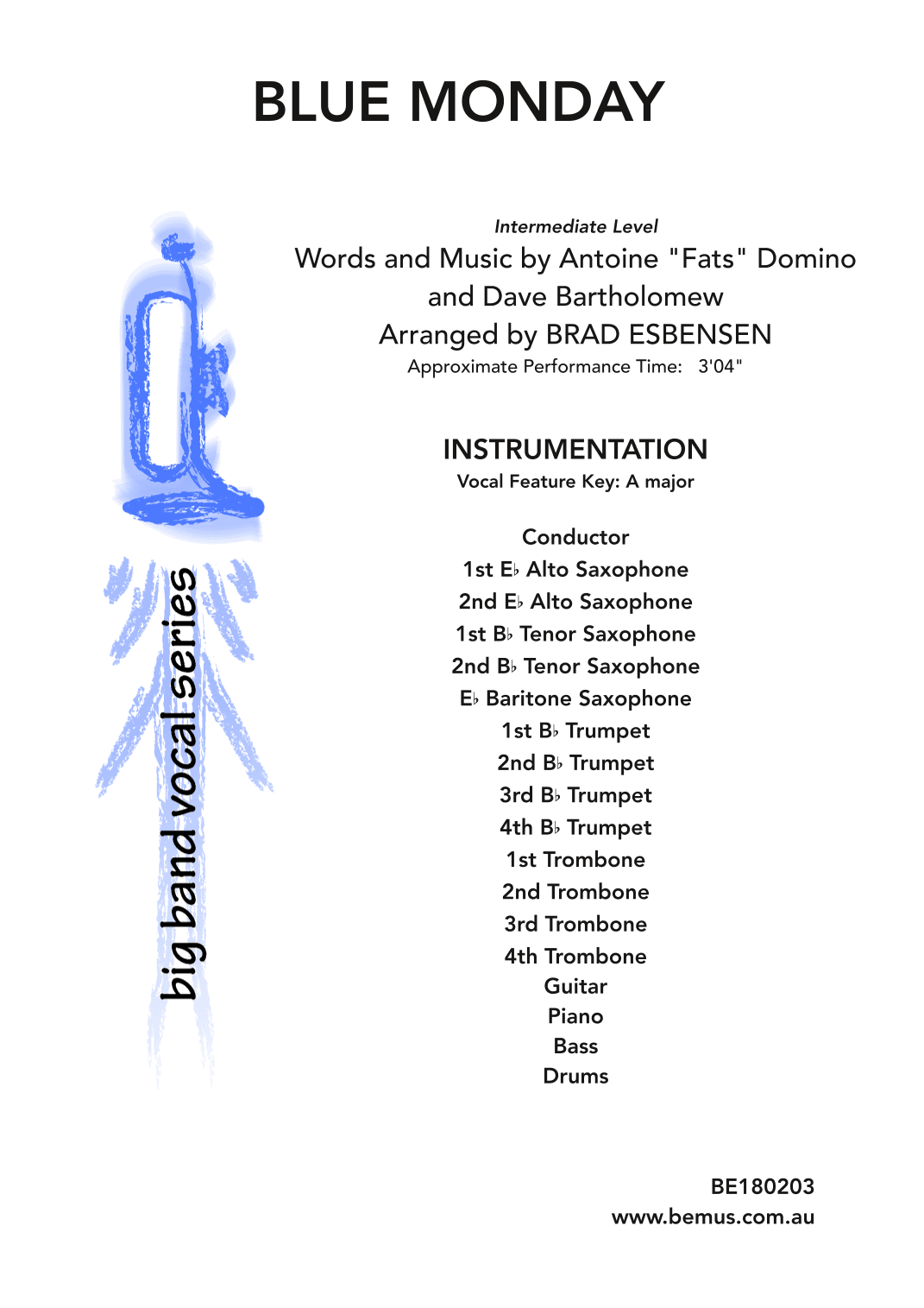 Blue Monday (arr. Brad Esbensen)