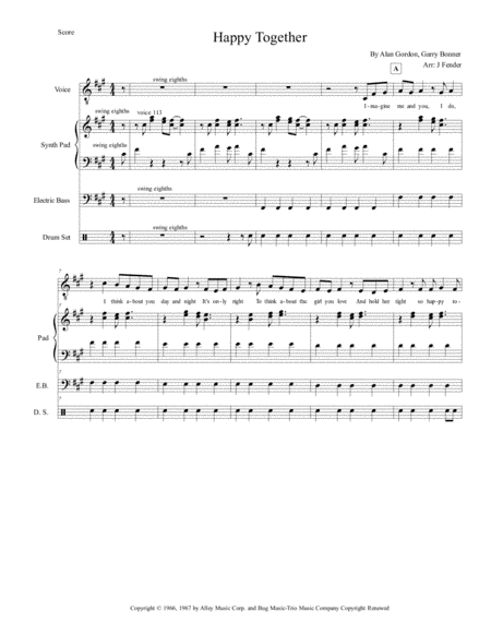 Happy Together (arr. Jerremy Fender)