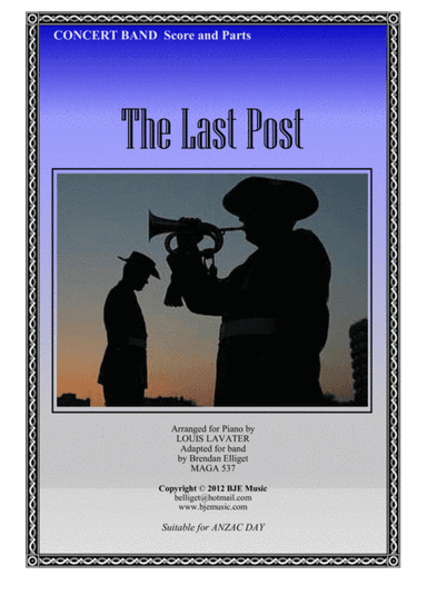 The Last Post - Solo Trumpet with Concert Band - Score and Parts PDF (arr. Brendan Elliget MAGA 537)