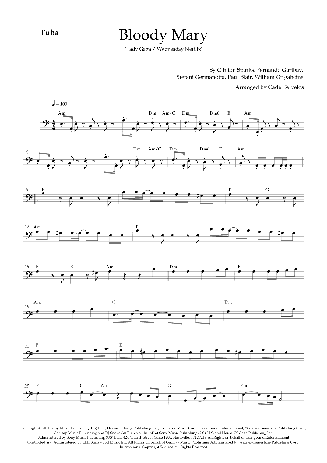 Bloody Mary (arr. Cadu Barcelos)