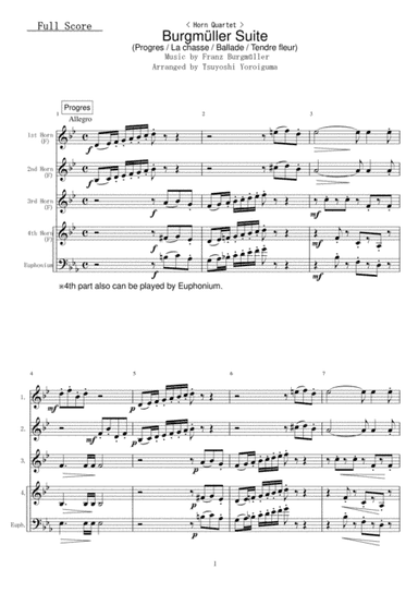 Burgmüller Suite (arr. Tsuyoshi Yoroiguma)