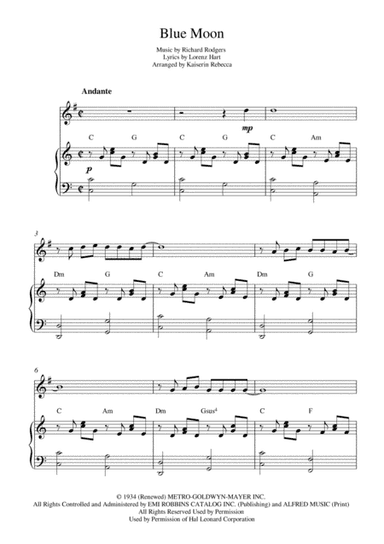 Blue Moon (arr. Kaiserin Rebecca)