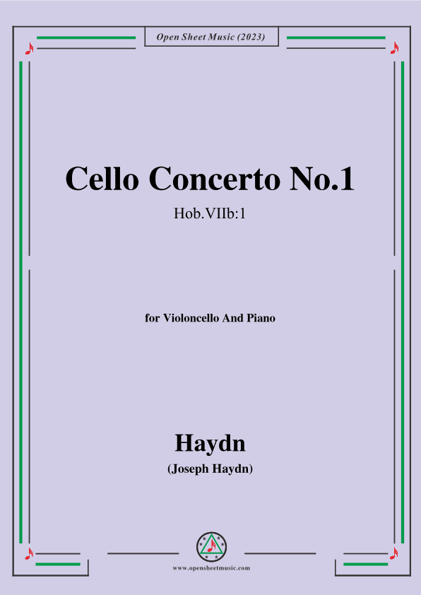Haydn-Cello Concerto No.1,in C Major,Hob.VIIb:1,for Cello and Piano (arr. OSM Press)