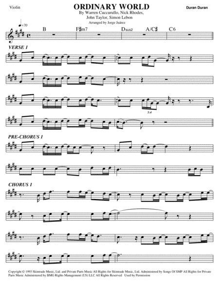 Ordinary World (arr. Jorge Juárez)