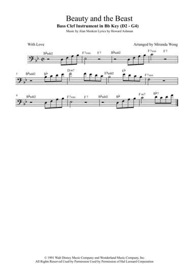 Beauty And The Beast (arr. Miranda Wong)