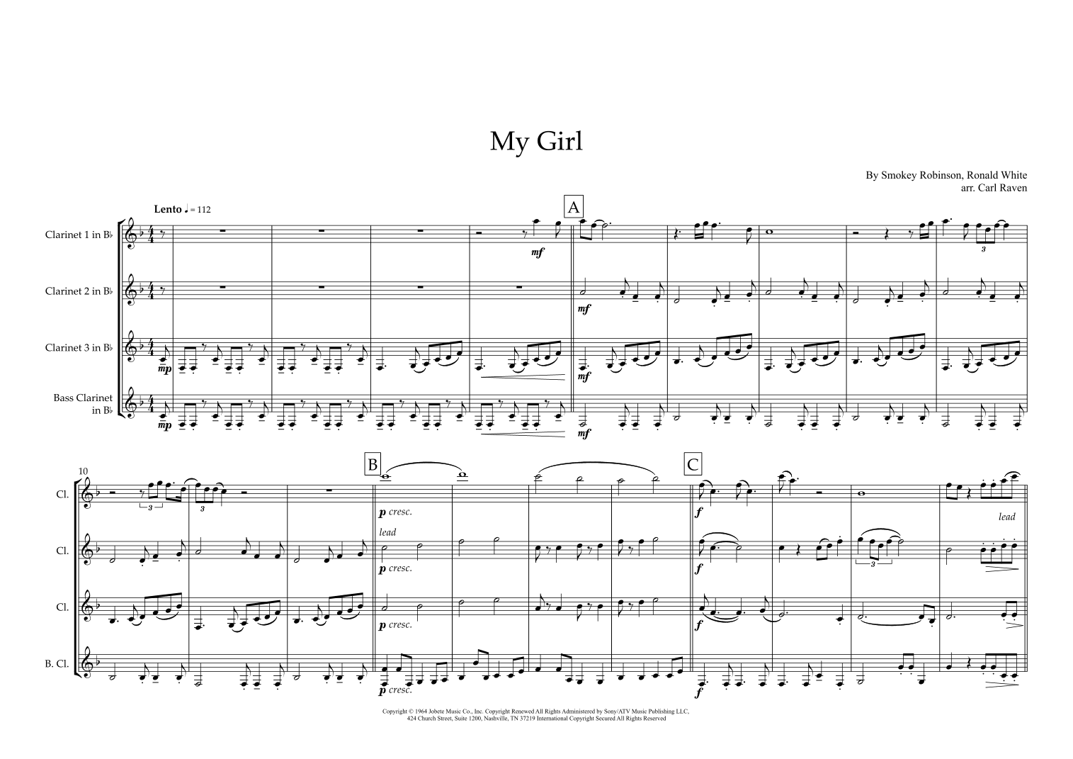 My Girl (arr. Carl Raven)