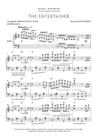 The Entertainer (arr. Danilo "Daca" Alves)