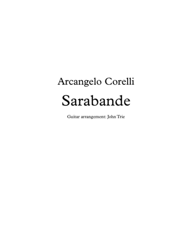 Sarabande - ACs001 (arr. John Trie)