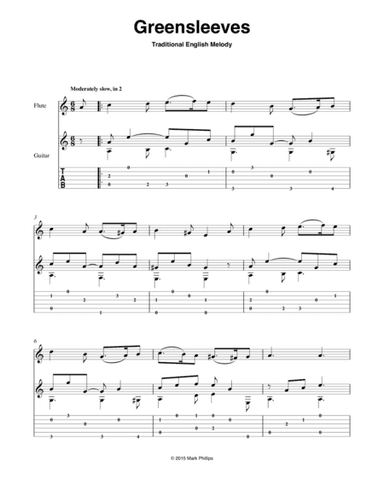 Greensleeves (arr. Mark Phillips)