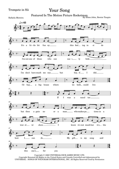 Your Song (arr. Rafaela Moreira)