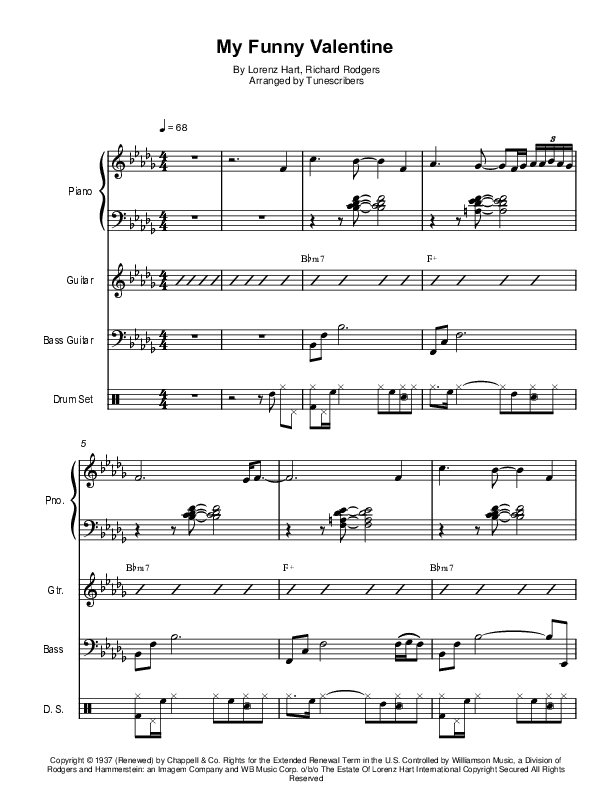 My Funny Valentine (arr. Tunescribers)