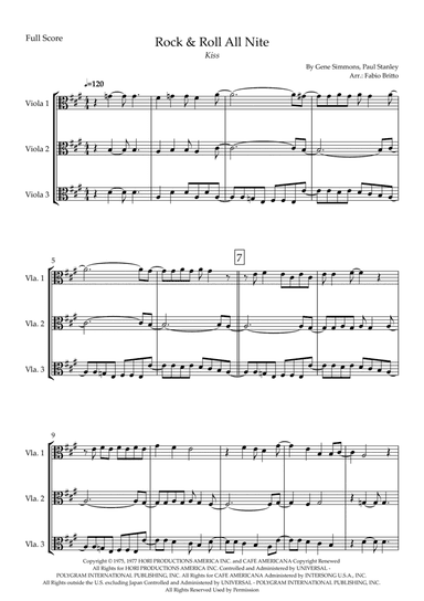 Rock And Roll All Nite (arr. Fabio Britto)