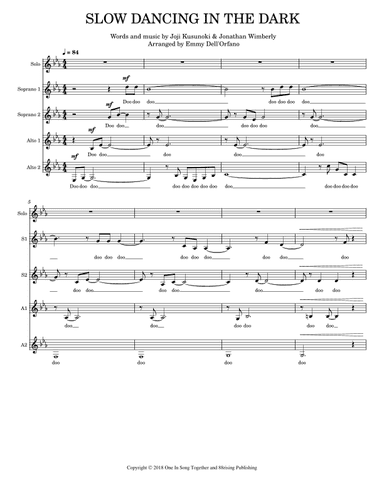 Slow Dancing In The Dark (arr. Emily Dell'Orfano)