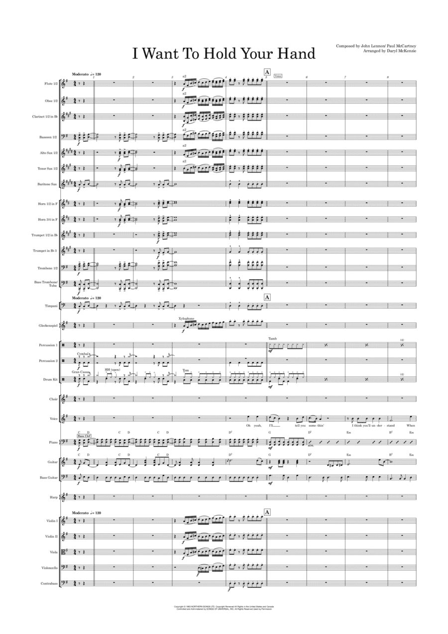 I Want To Hold Your Hand (arr. Daryl McKenzie)