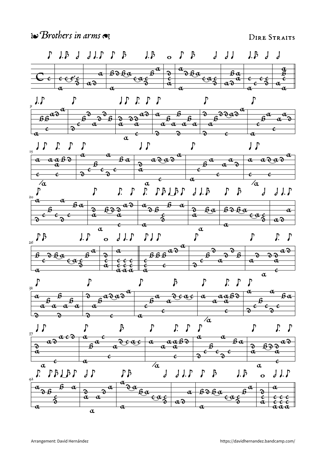 Brothers In Arms (arr. David Hernández)