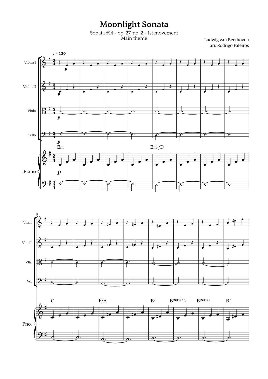 Moonlight Sonata (arr. Rodrigo Faleiros)