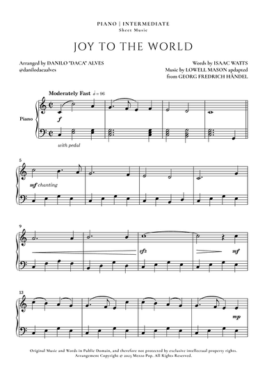 Joy to the World (arr. Danilo "Daca" Alves)
