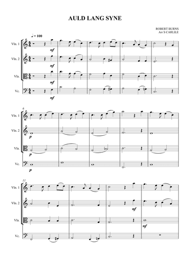 Auld Lang Syne (arr. SCMusic)
