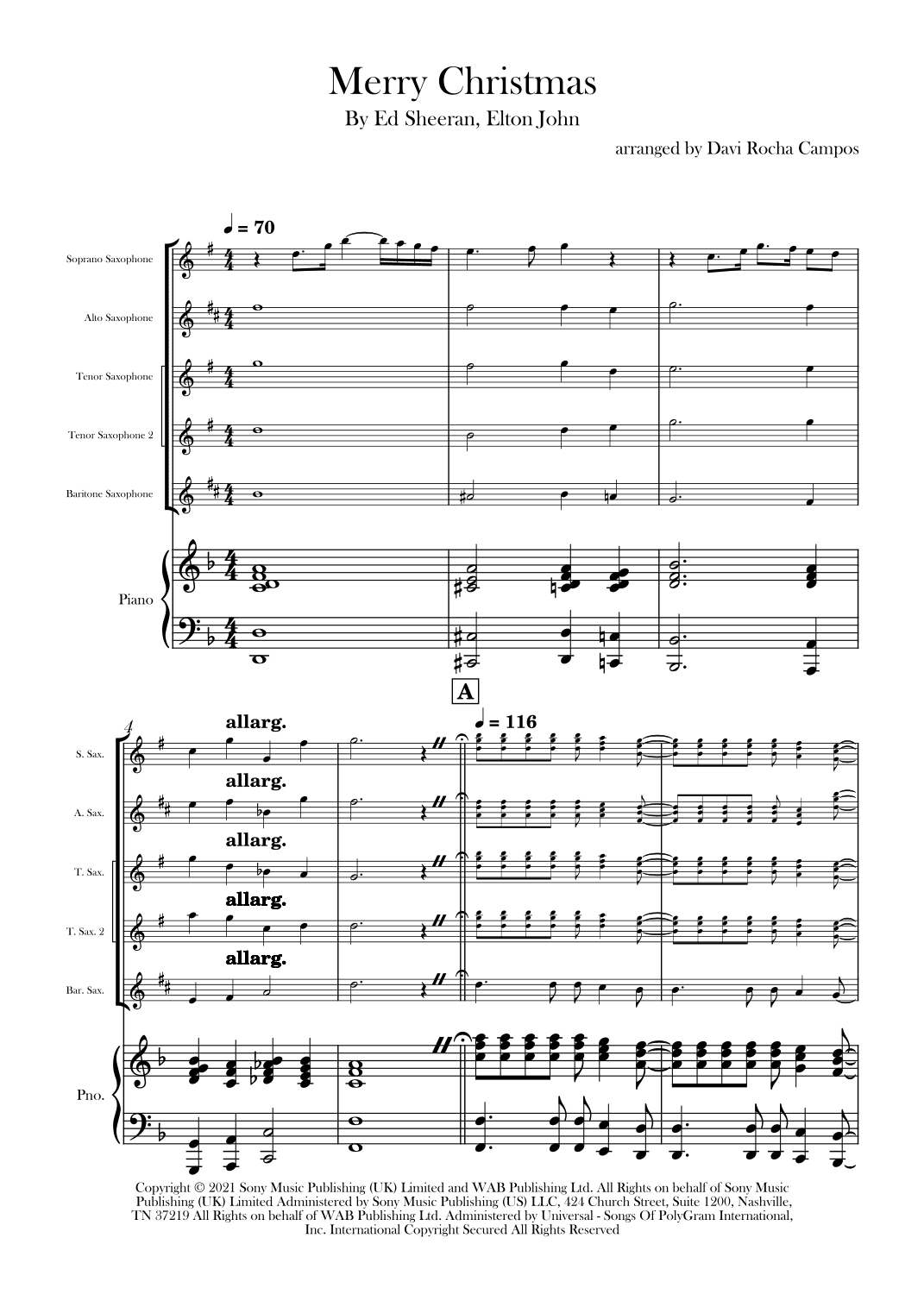 Merry Christmas (arr. Davi Rocha Campos)
