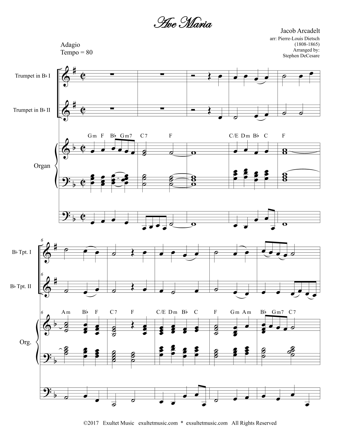Ave Maria (Duet for Bb-Trumpet) (arr. Stephen DeCesare)