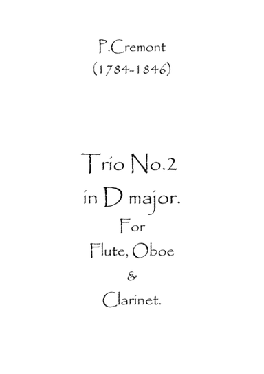 Trio No.2 in D major Op.13 (arr. Spence Bundy)