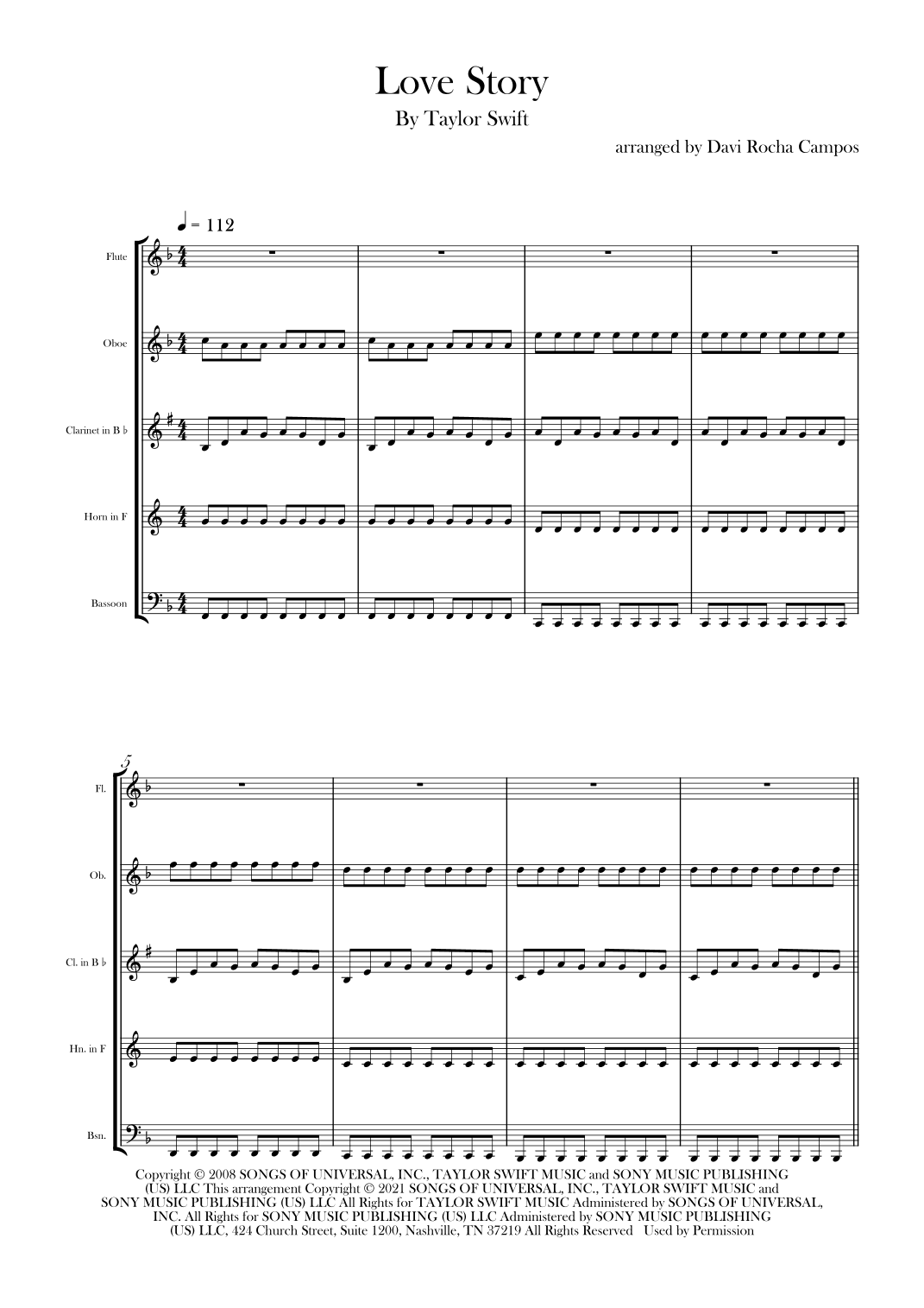 Love Story (arr. Davi Rocha Campos)