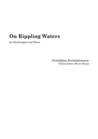 On Rippling Waters (arr. Steven Nunes)